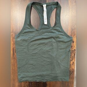 Lululemon Athletica Fitted Green Tank Top